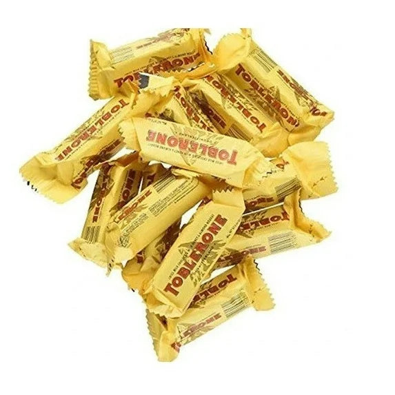 Tiny Toblerone Milk Chocolate Bars with Honey and Almond Nougat, 200g (25 Pieces)