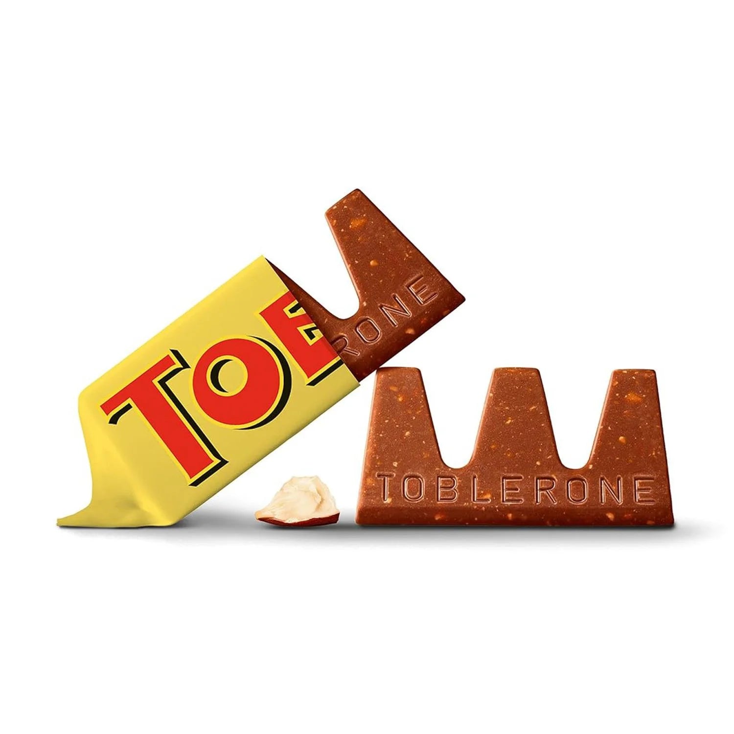 Tiny Toblerone Milk Chocolate Bars with Honey and Almond Nougat, 200g (25 Pieces)