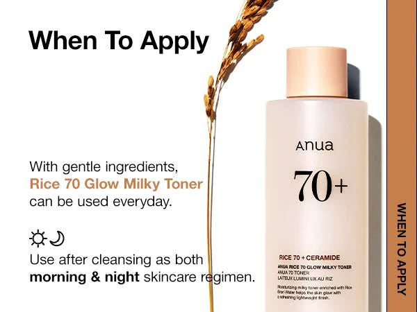 ANUA Rice 70 Glow Milky Toner